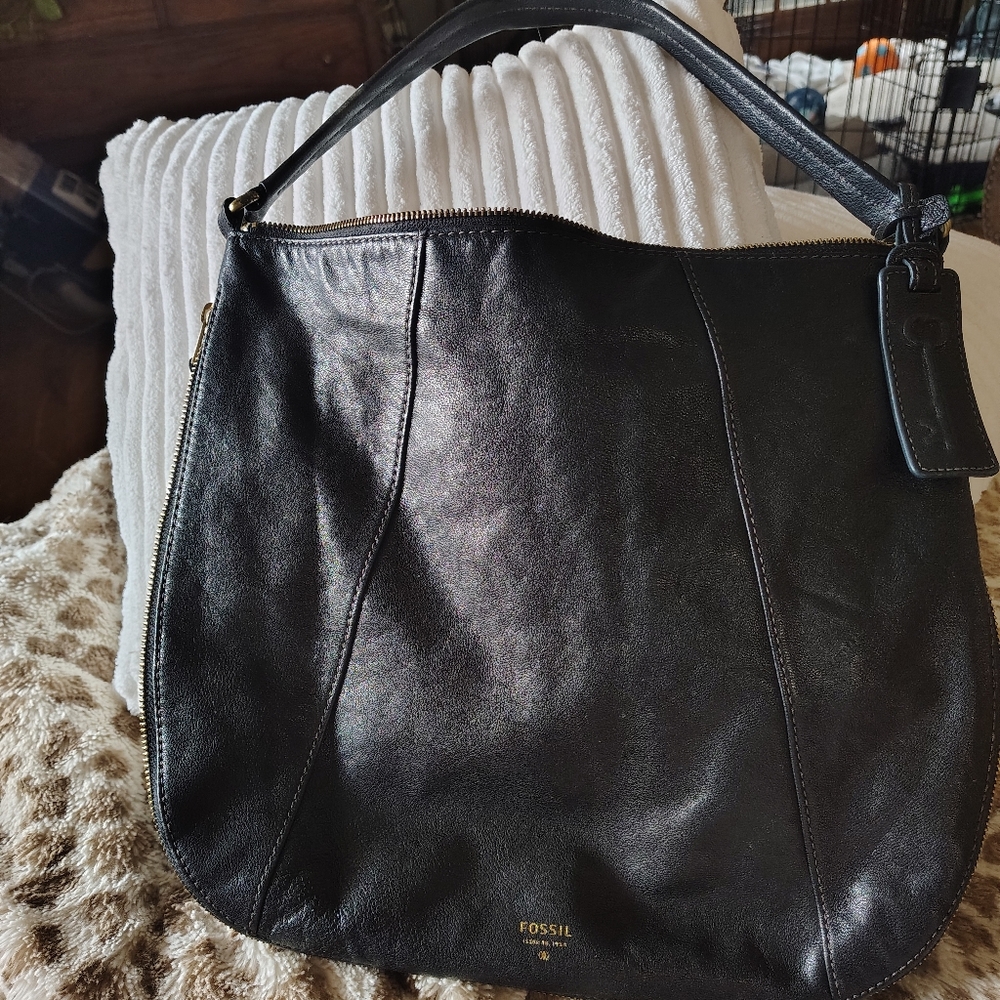 Fossil Elegant Black Hobo Bag